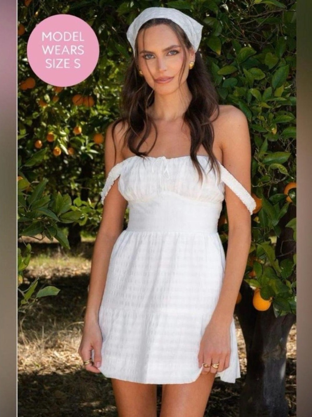Show Me Your Mumu white tiered mini dress